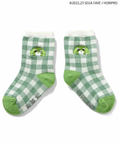 茶犬單點刺繡襪