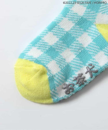 茶犬單點刺繡襪