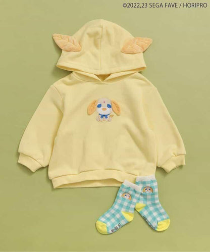 茶犬單點刺繡襪