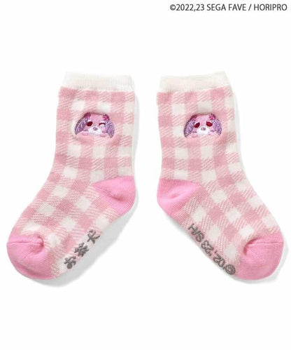 茶犬單點刺繡襪