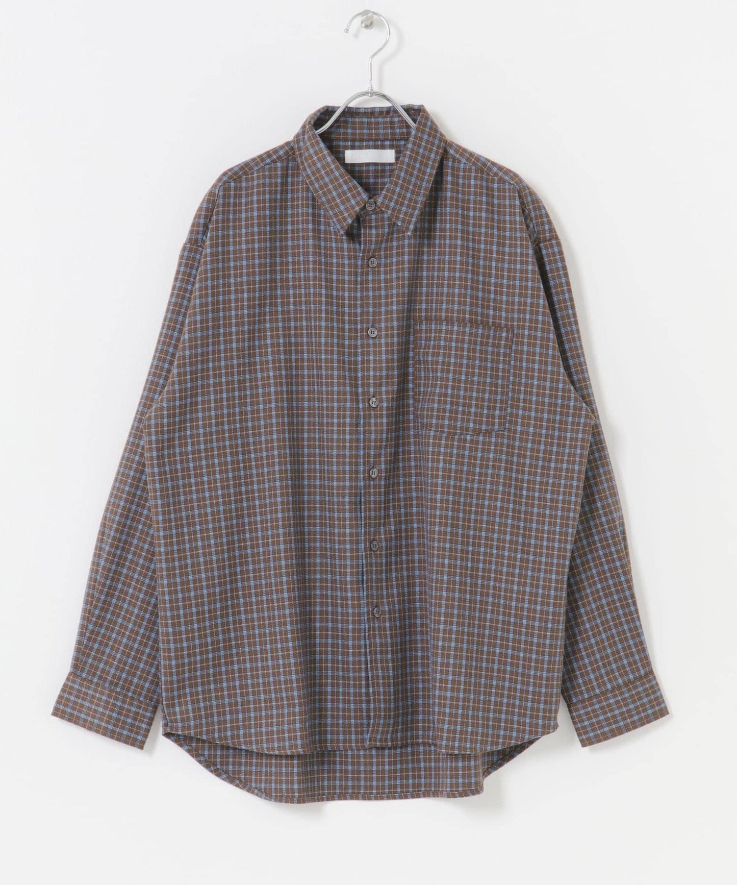 微妙色調長袖法蘭絨襯衫