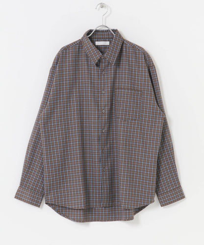 微妙色調長袖法蘭絨襯衫