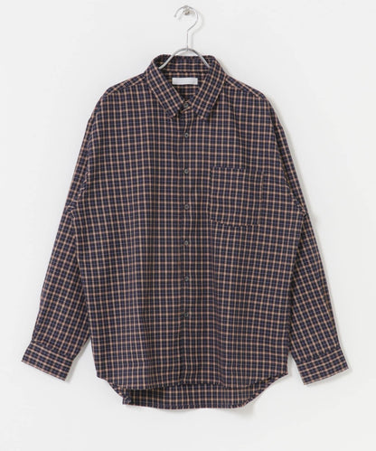 微妙色調長袖法蘭絨襯衫