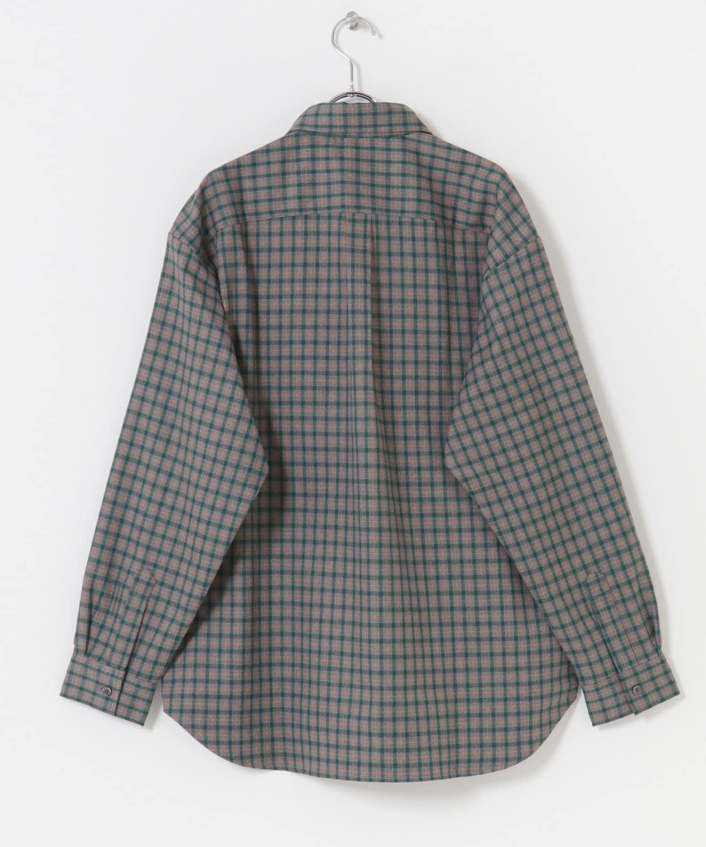 微妙色調長袖法蘭絨襯衫