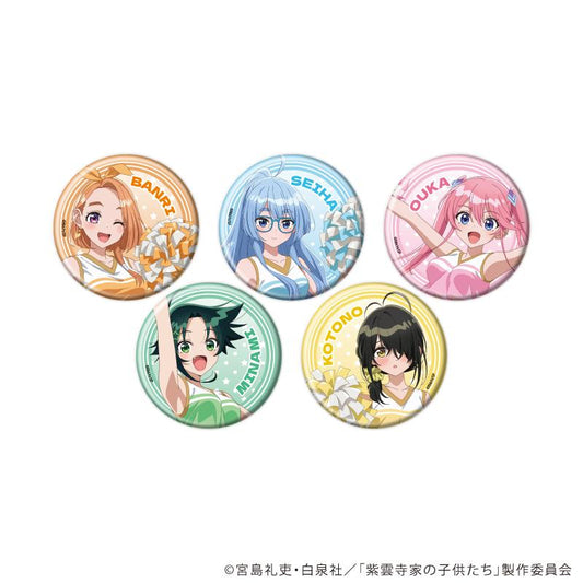 紫雲寺家的孩子們_徽章01/啦啦隊女孩版 全套（共5種）（新繪插畫）【全套／5個裝】