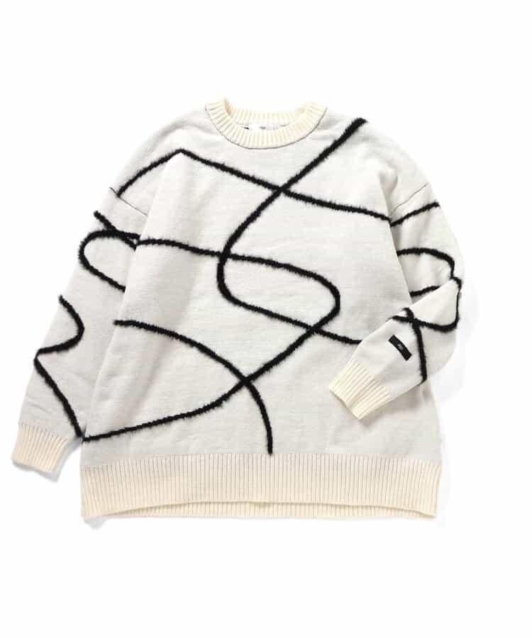 微妙線條針織衫