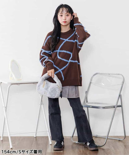 微妙線條針織衫