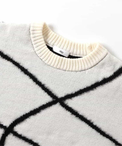 微妙線條針織衫