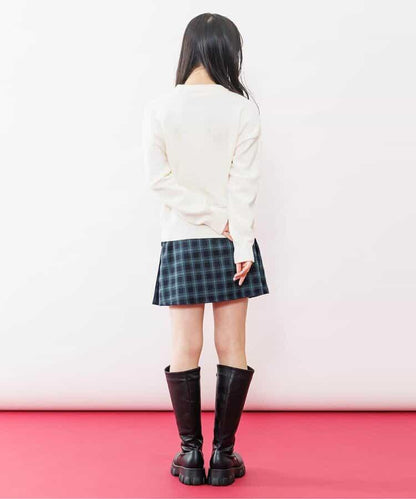 毛絨蝴蝶結針織衫