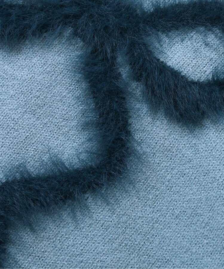 毛絨蝴蝶結針織衫