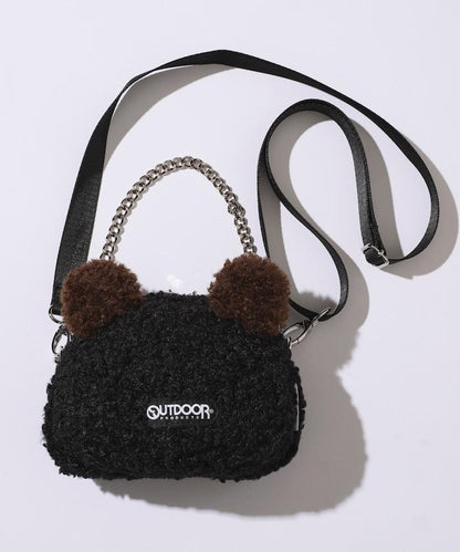 x BASICKS 仿羊羔絨熊造型包