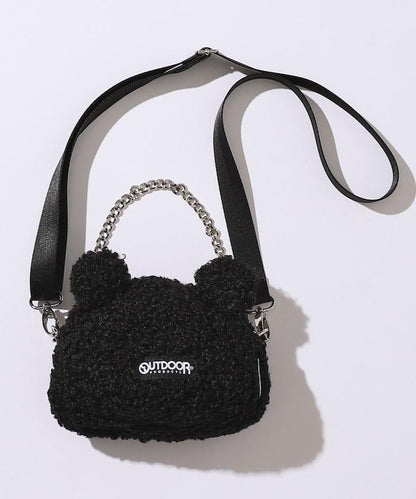 x BASICKS 仿羊羔絨熊造型包