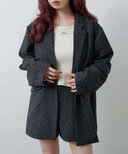 波點花呢夾克