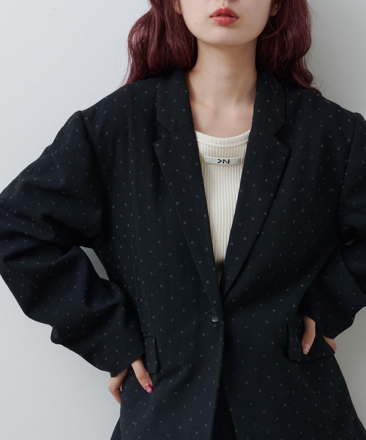 波點花呢夾克