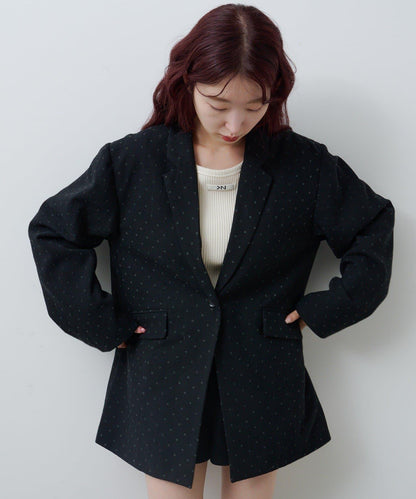 波點花呢夾克