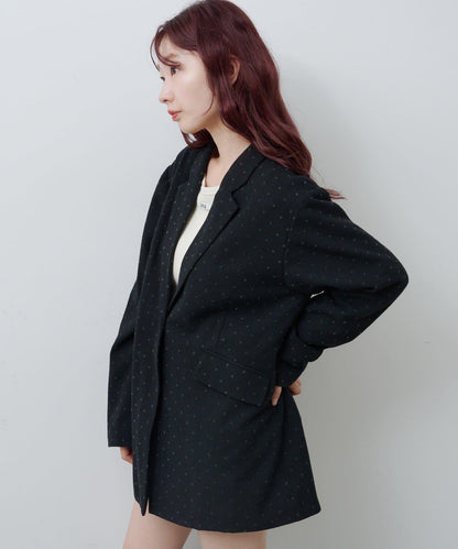 波點花呢夾克
