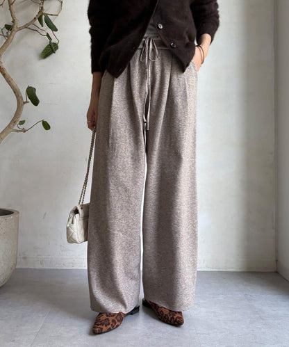 雙層腰設計針織褲