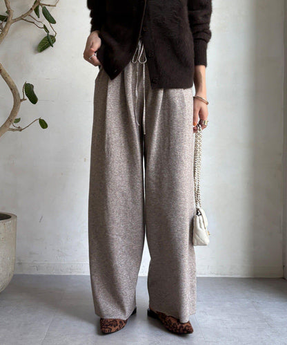 雙層腰設計針織褲