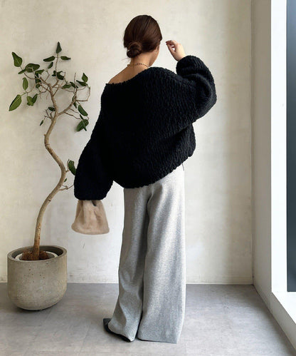 雙層腰設計針織褲