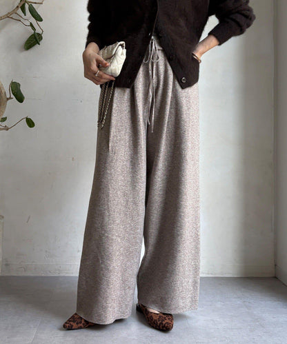 雙層腰設計針織褲