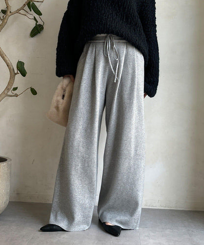 雙層腰設計針織褲