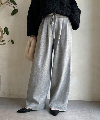 雙層腰設計針織褲