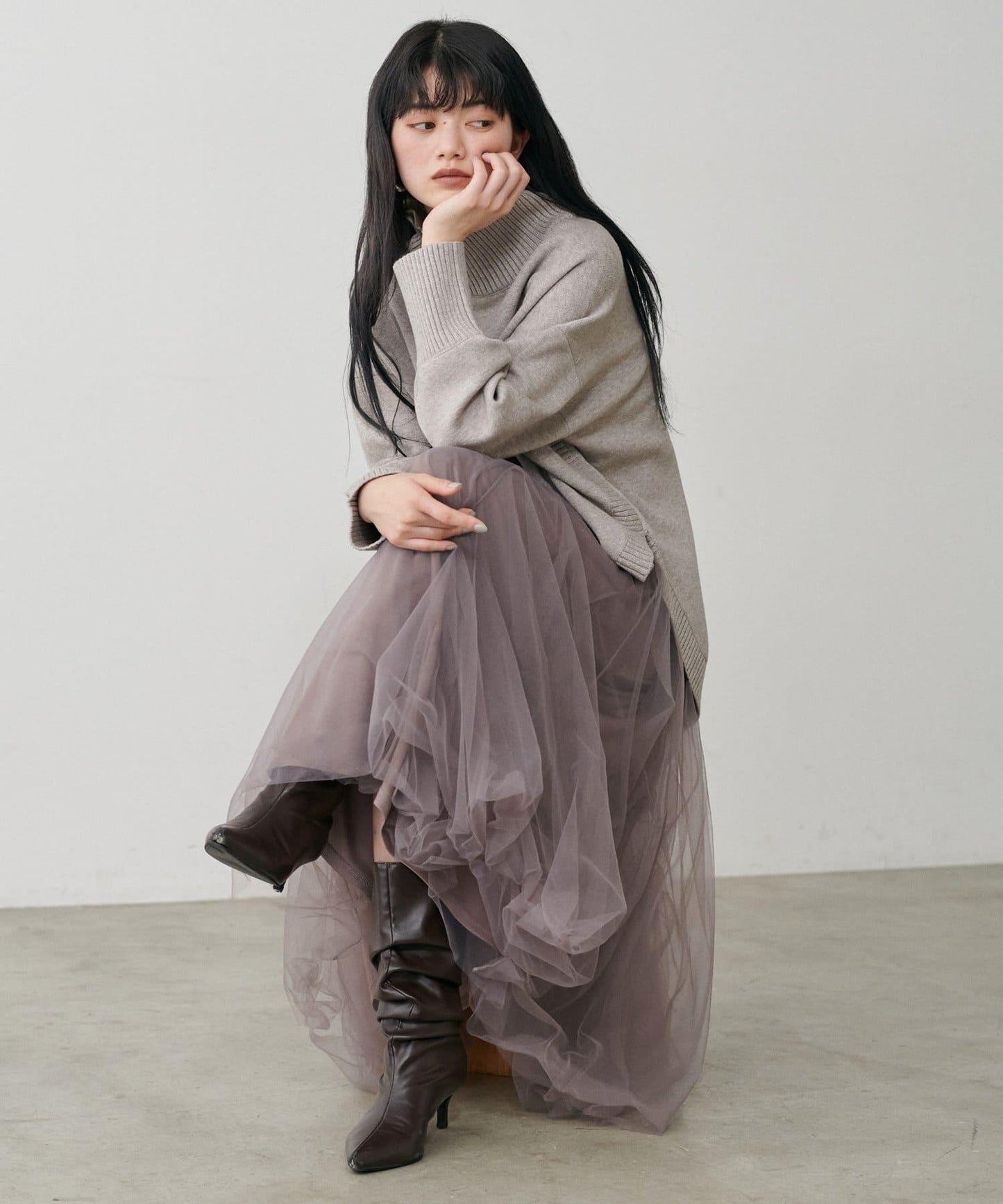 蓬鬆網紗半身裙