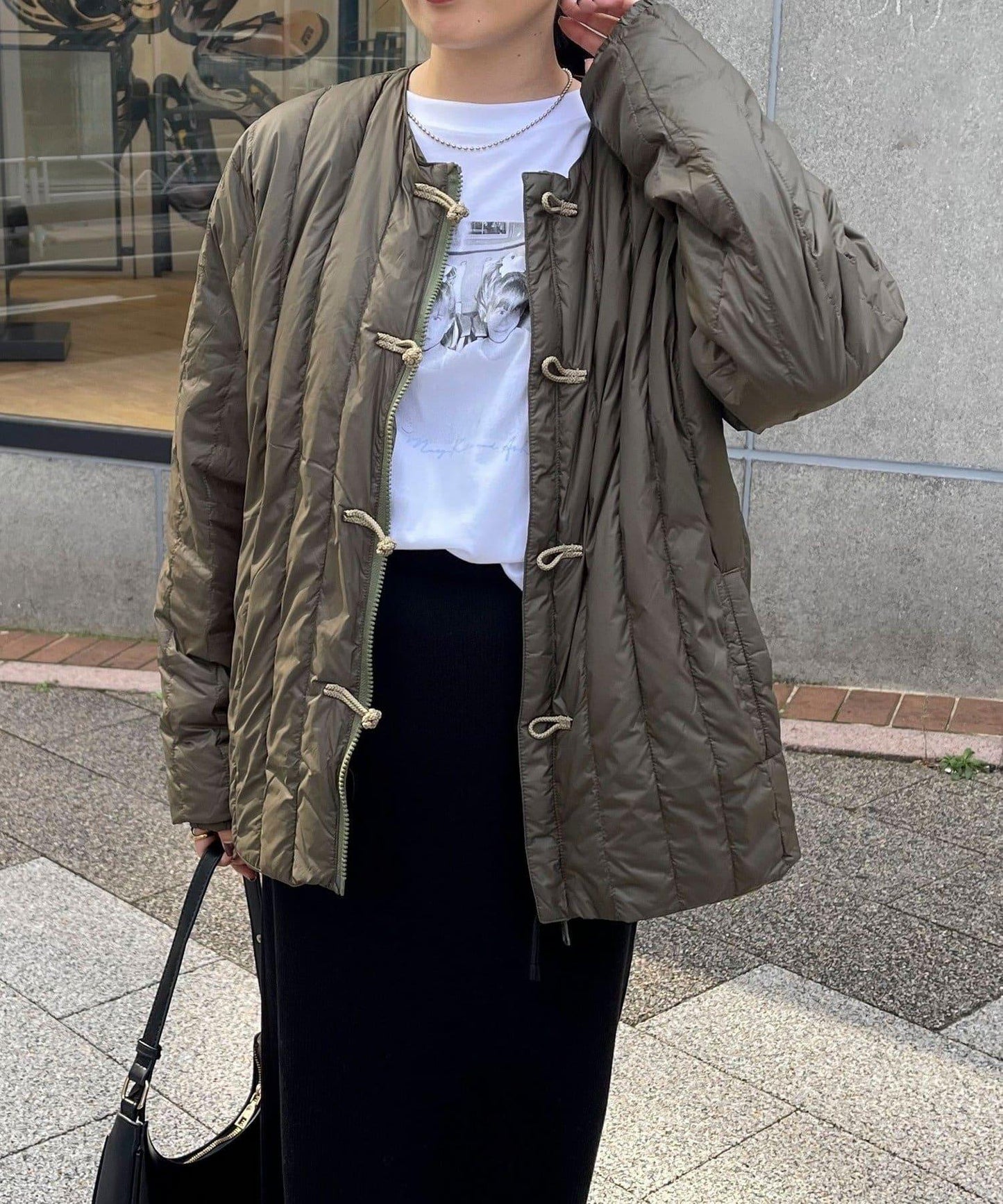 【TAION】可雙面穿中式盤扣內膽羽絨服