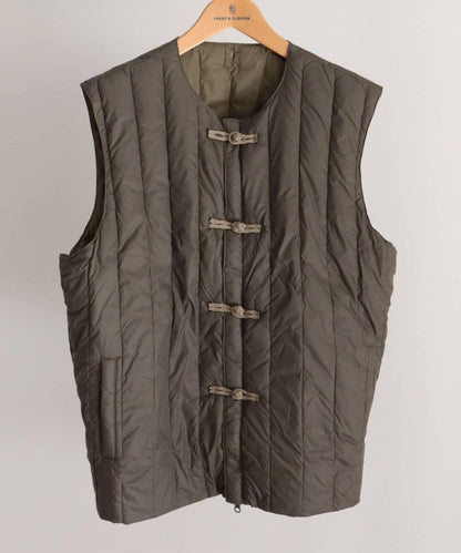 【TAION】可雙面穿中式扣內膽羽絨背心