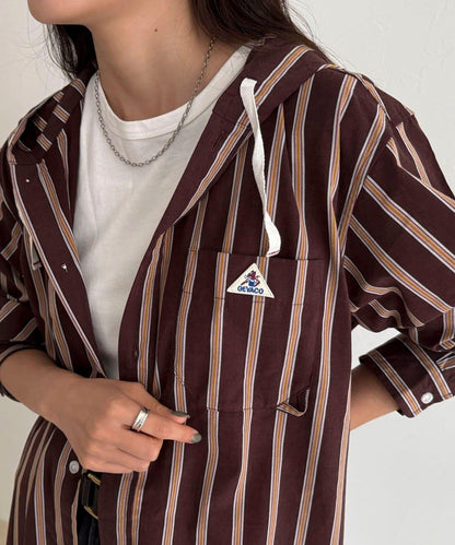 【GEVACO/ゲバコ】連帽襯衫連衣裙