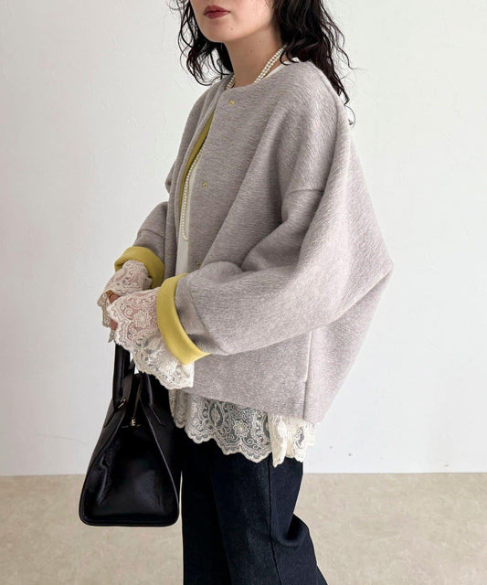 意大利風格輕盈無領夾克