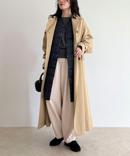 【TAION】V領長款羽絨馬甲