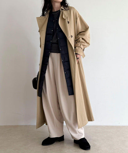 【TAION】V領長款羽絨馬甲