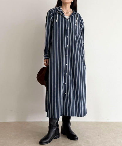 【GEVACO/ゲバコ】連帽襯衫連衣裙