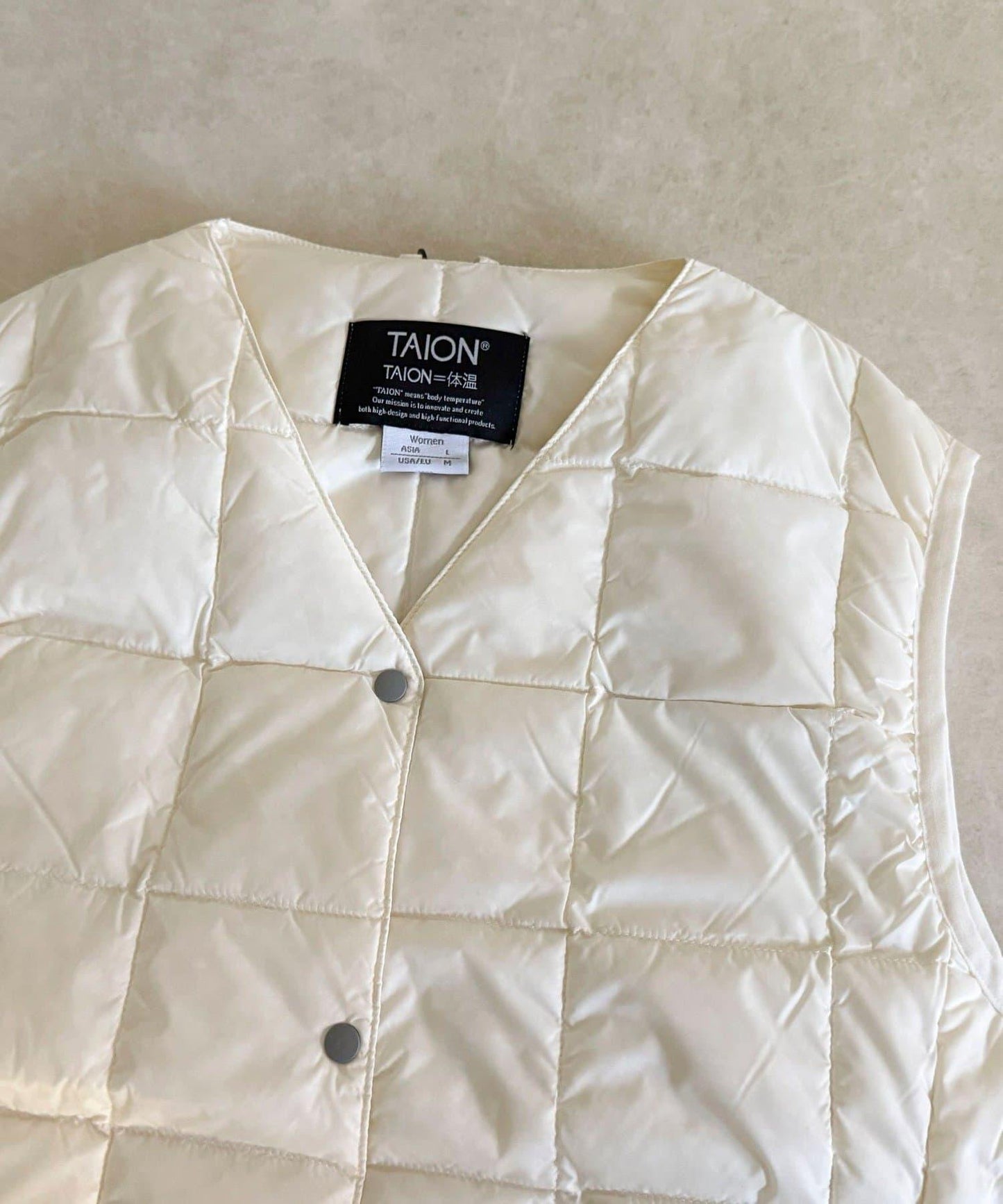 【TAION】V領長款羽絨馬甲