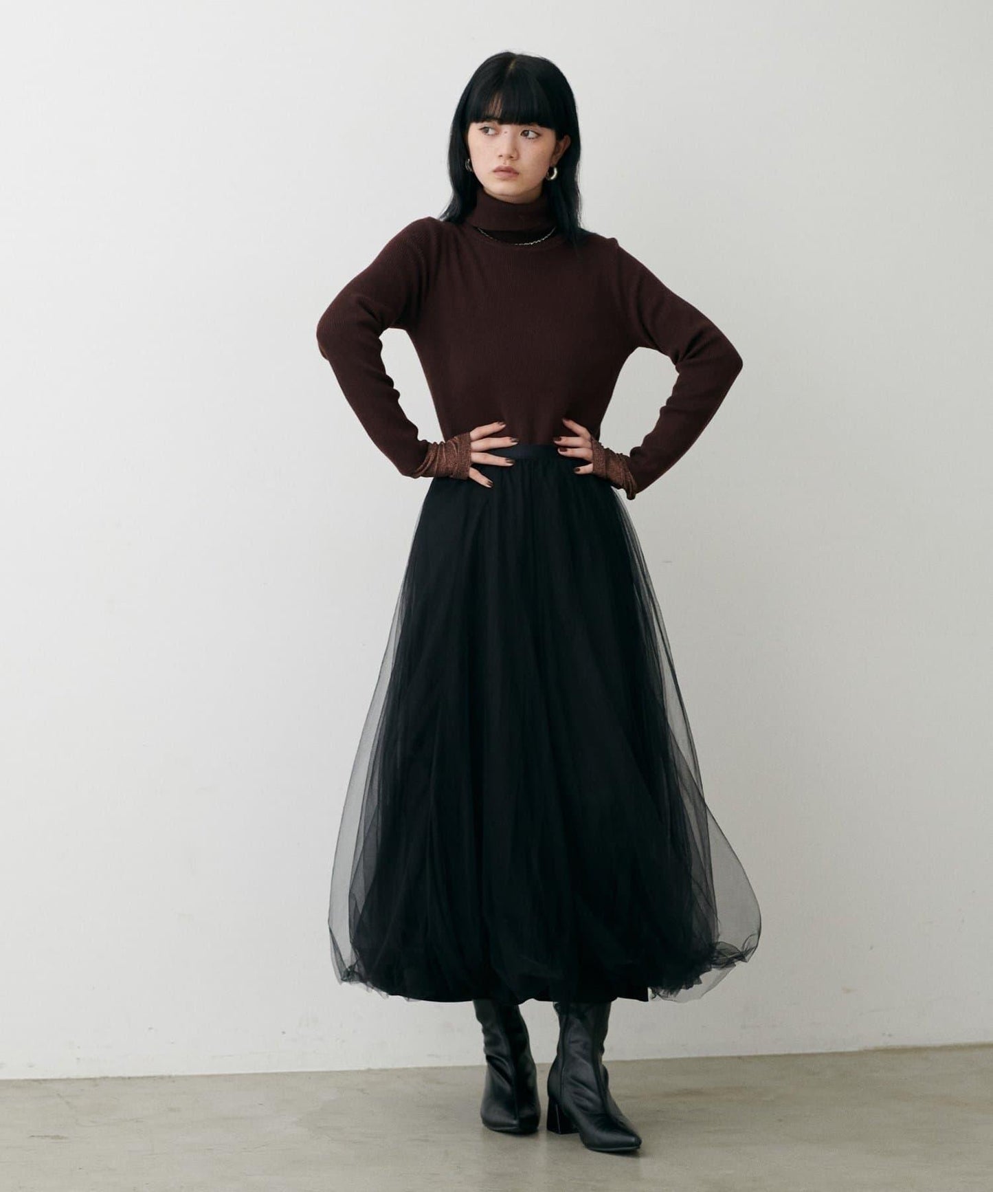 蓬鬆網紗半身裙