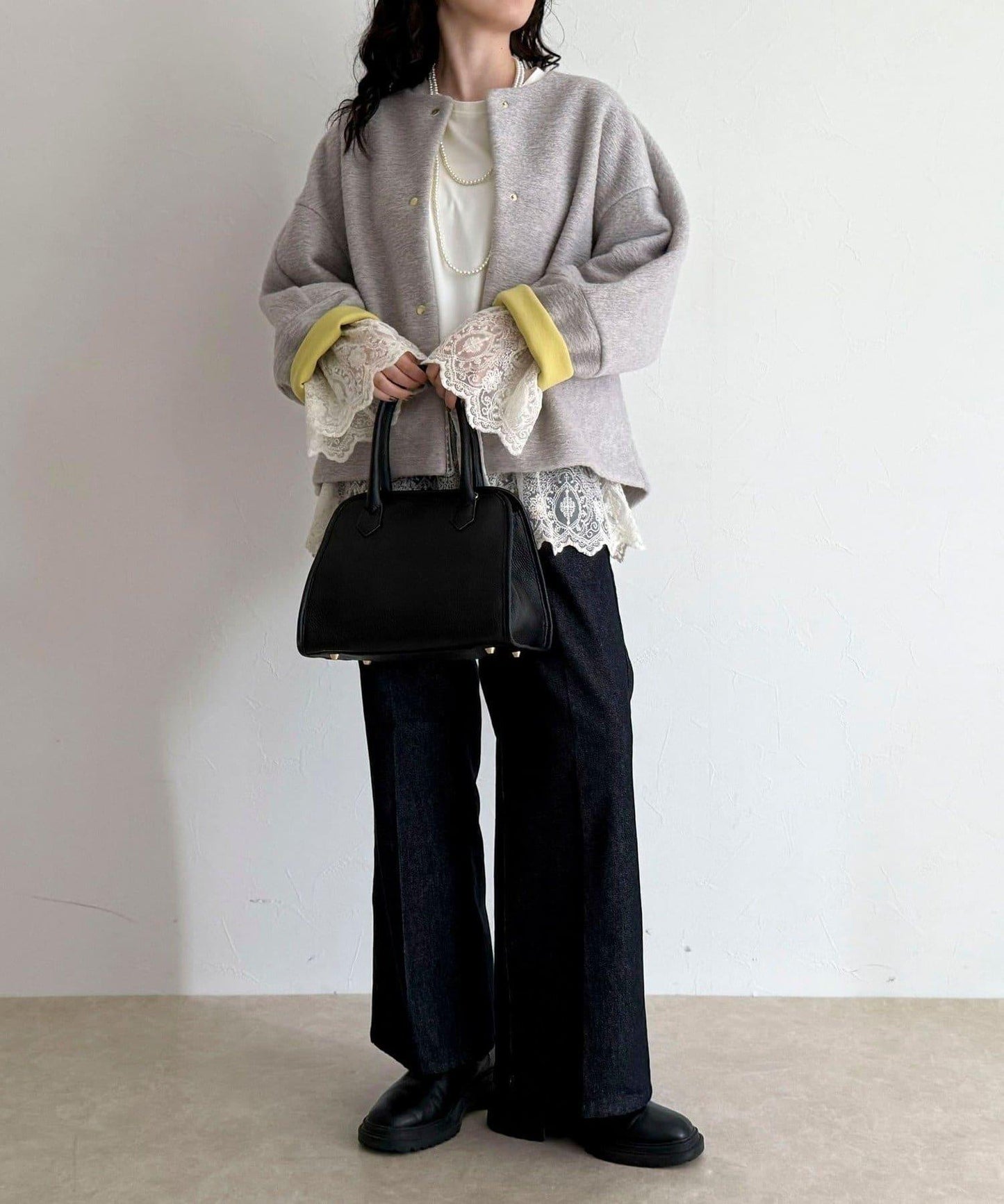 意大利風格輕盈無領夾克