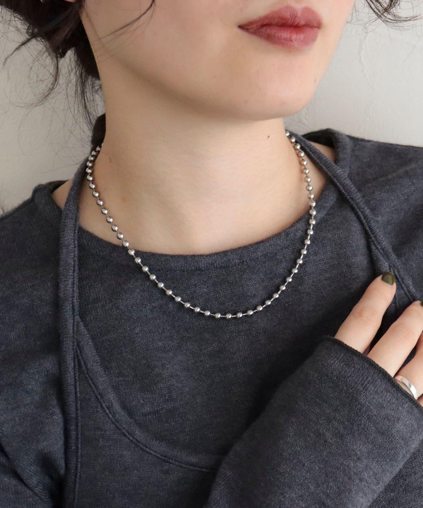 不鏽鋼球鏈掛鉤項鍊