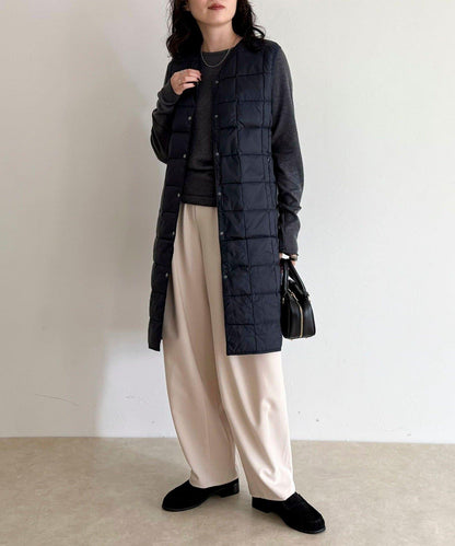 【TAION】V領長款羽絨馬甲