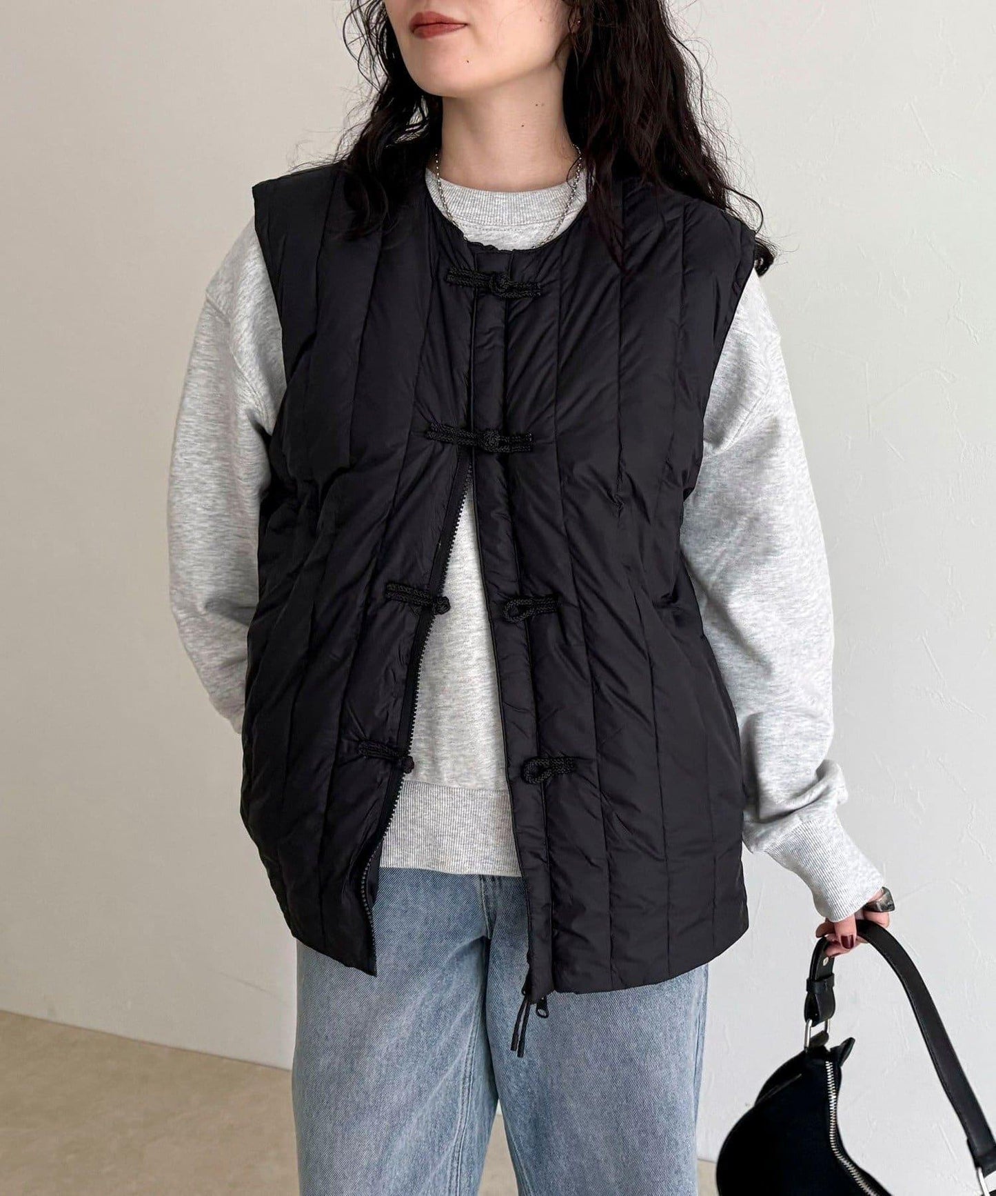 【TAION】可雙面穿中式扣內膽羽絨背心