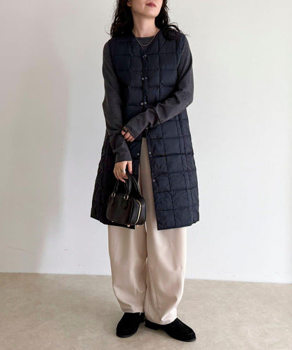 【TAION】V領長款羽絨馬甲