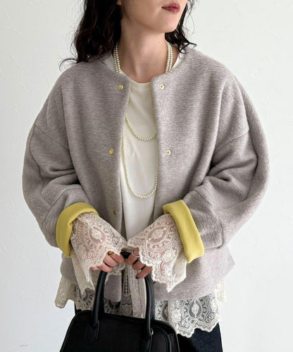 意大利風格輕盈無領夾克