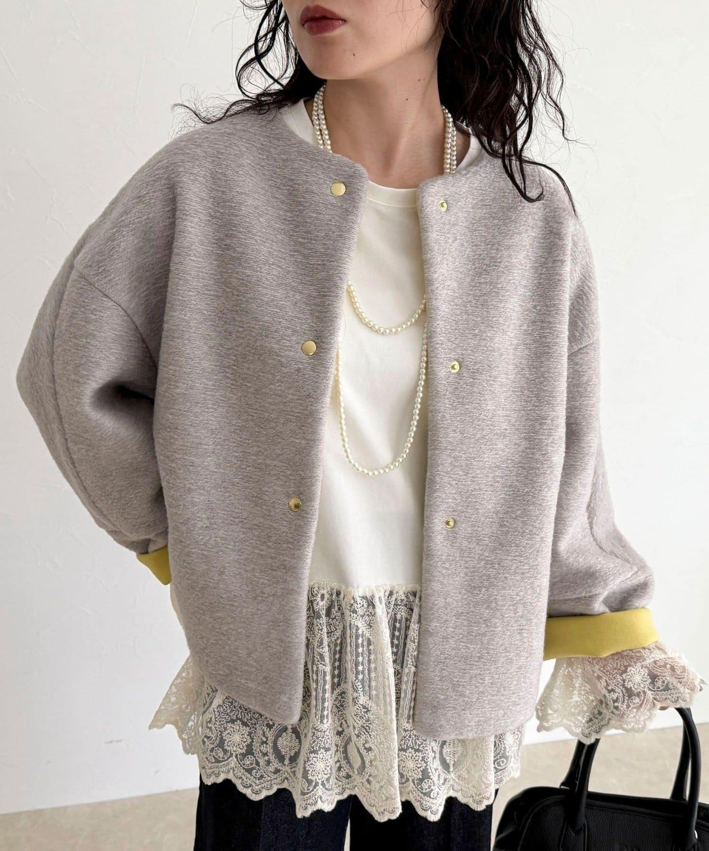 意大利風格輕盈無領夾克