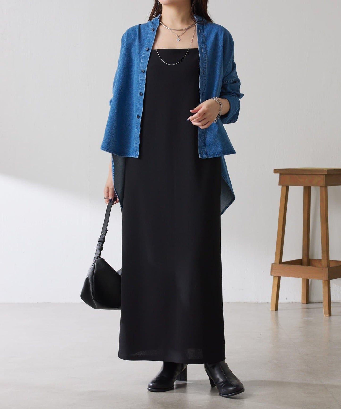 【/適合長季節穿著】喬其紗吊帶連衣裙