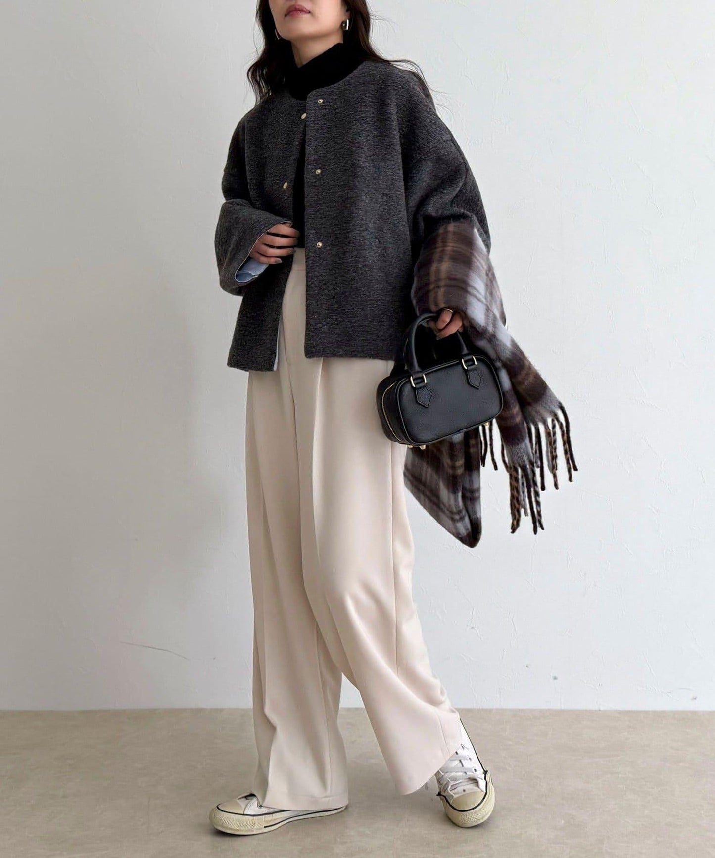 意大利風格輕盈無領夾克