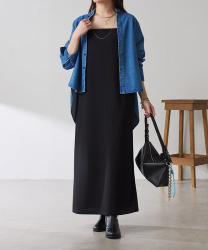 【/適合長季節穿著】喬其紗吊帶連衣裙