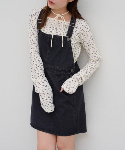 【Discoat】牛仔迷你揹帶裙
