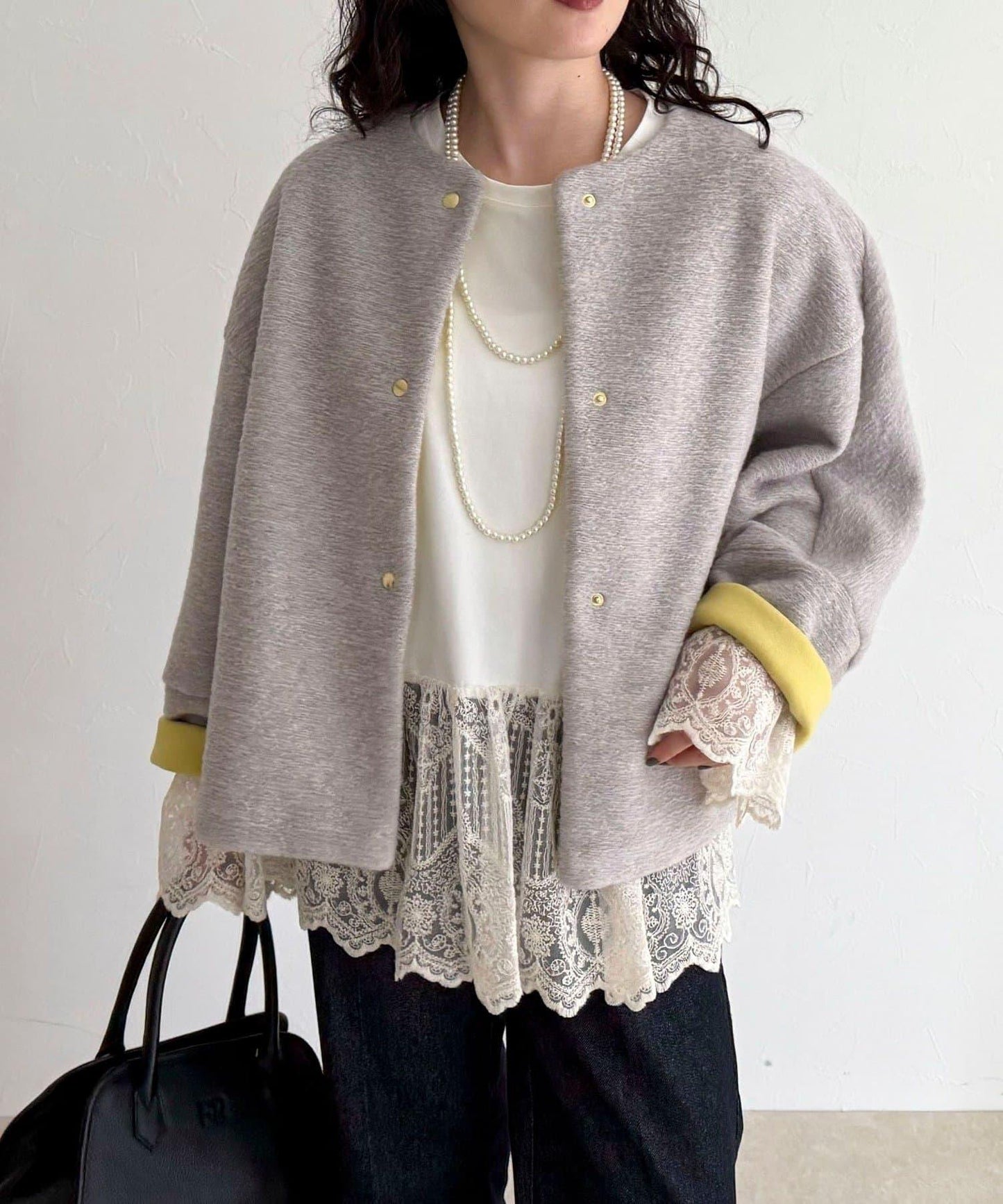 意大利風格輕盈無領夾克