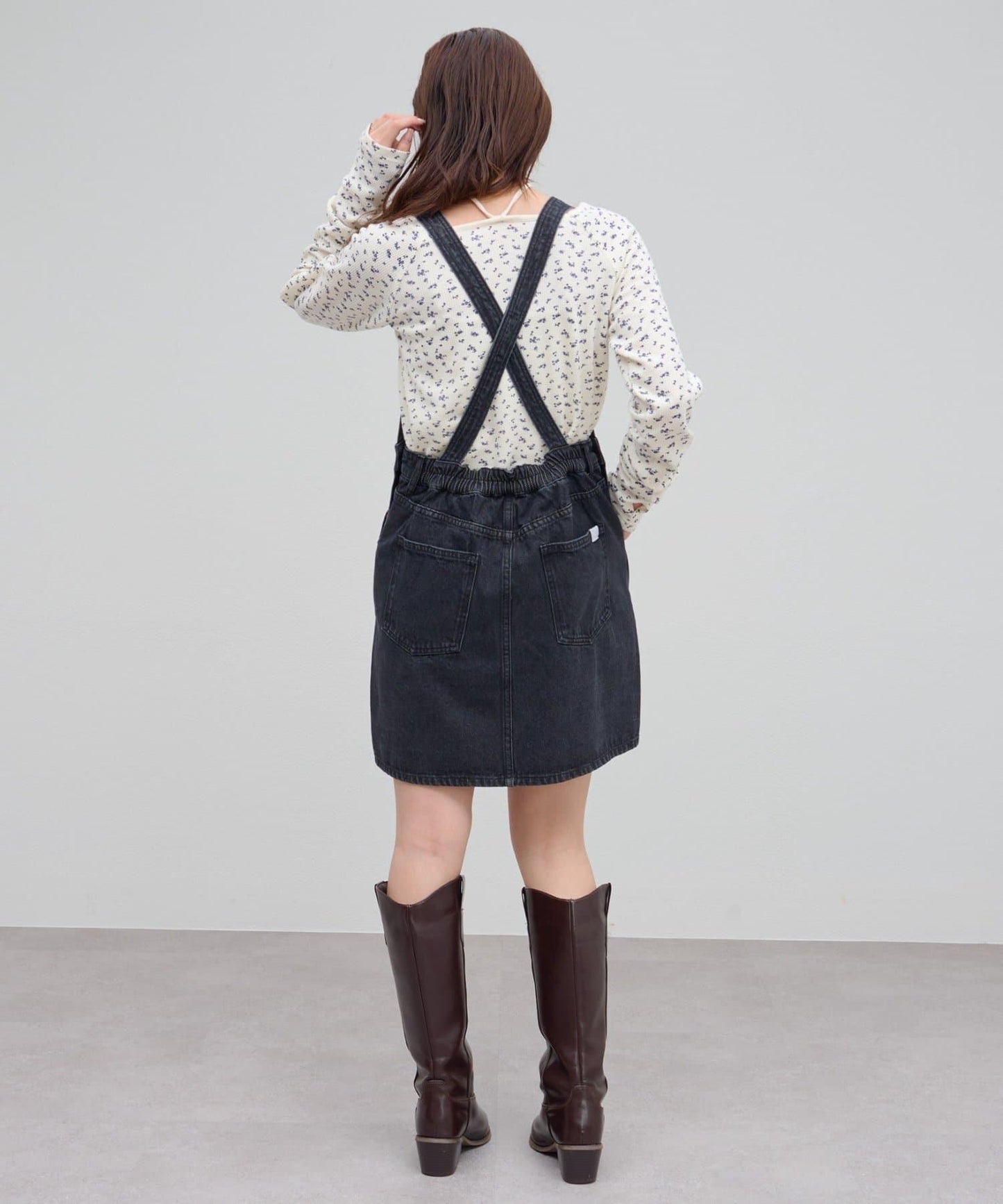 【Discoat】牛仔迷你揹帶裙