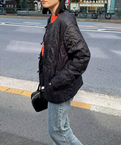 【TAION】可雙面穿中式盤扣內膽羽絨服